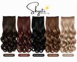 Skystr Beauty Japanese Kanekalon Hair Extension Clip In Wavy 56cm 180g Heat Resistant Synthetic Hair